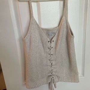 American Eagle tan sweater tank top